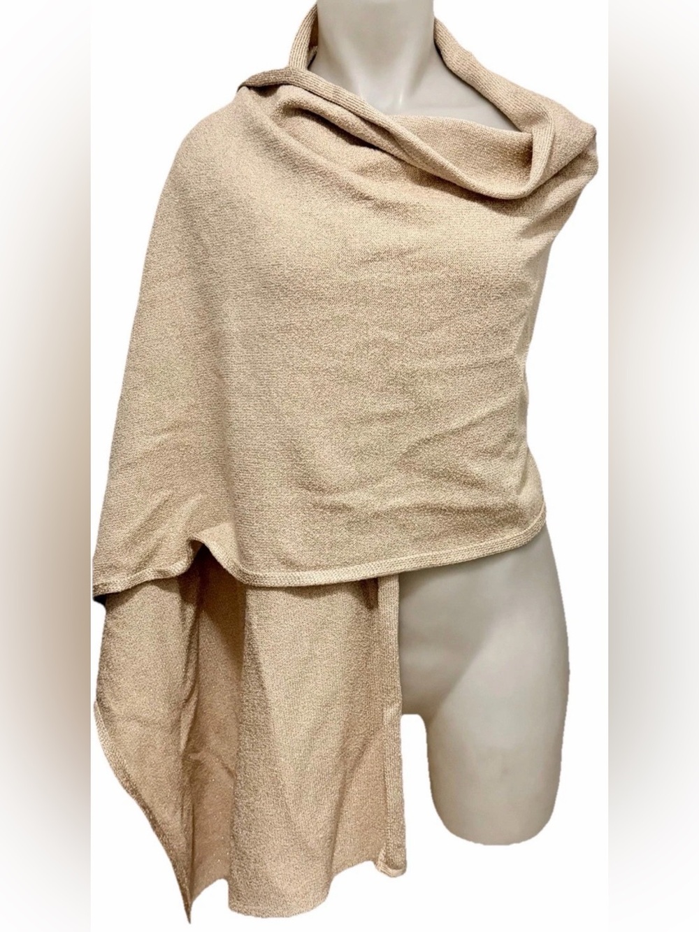 St. John Beige Knit Evening Wrap